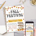 pumpkin theme fall festival party invitations for any autumn event or dinner party